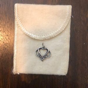 James Avery Ornate Open Heart Charm